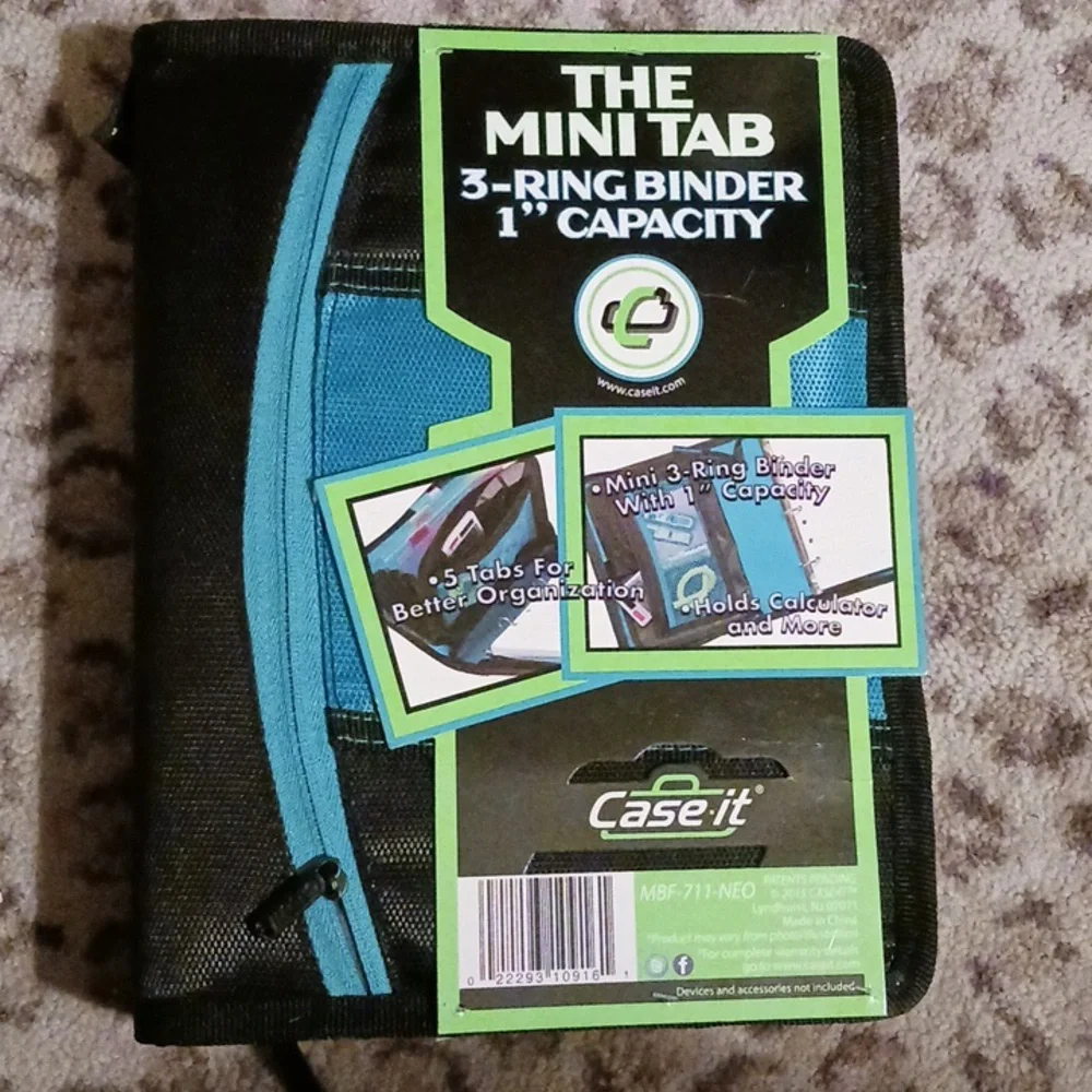 CASE•IT THE MINI TAB 3-RING BINDER 1